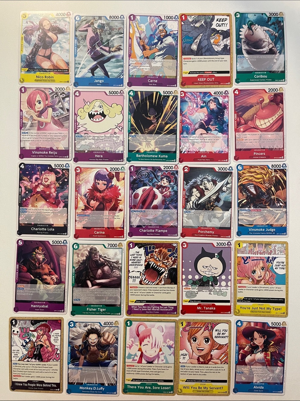 One Piece Card Game – Bulk Card Lot (25 Cards) English #005